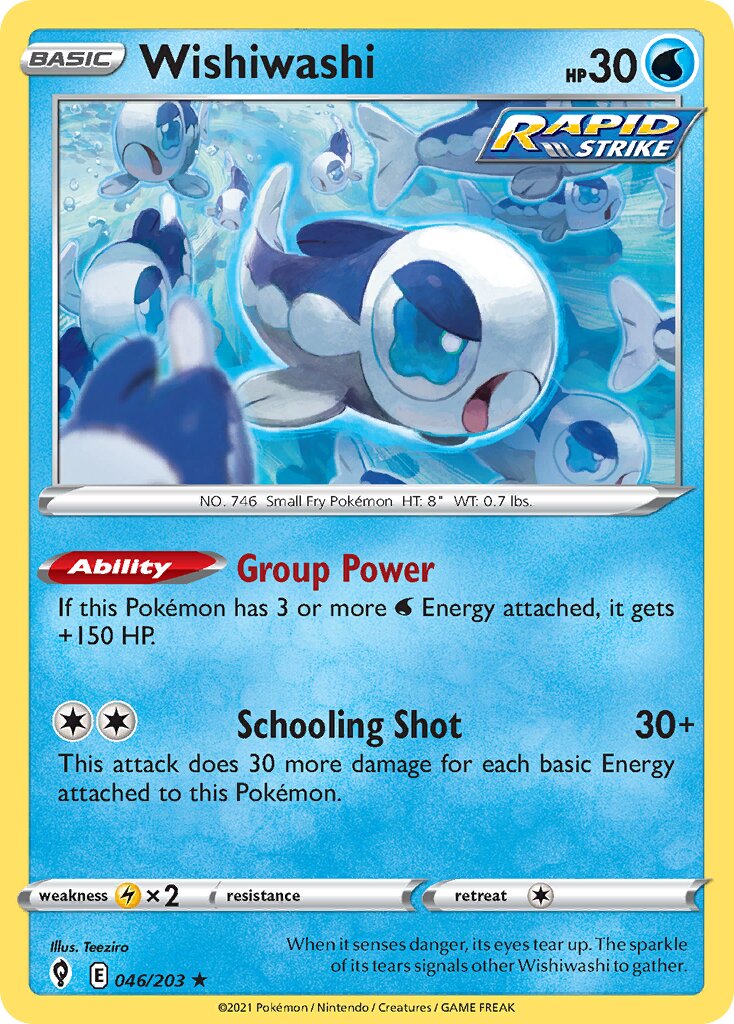 Wishiwashi 046/237 — Evolving Skies (English Pokémon TCG card)