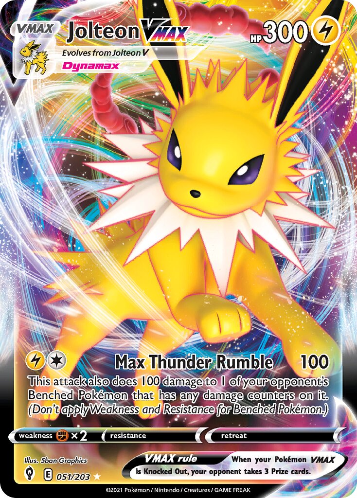 Jolteon VMAX 051/237 — Evolving Skies (English Pokémon TCG card)