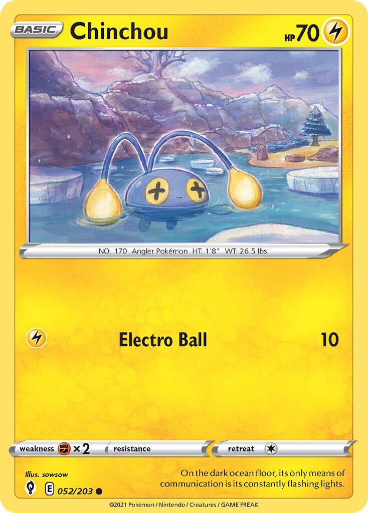 Chinchou 052/237 — Evolving Skies (English Pokémon TCG card)