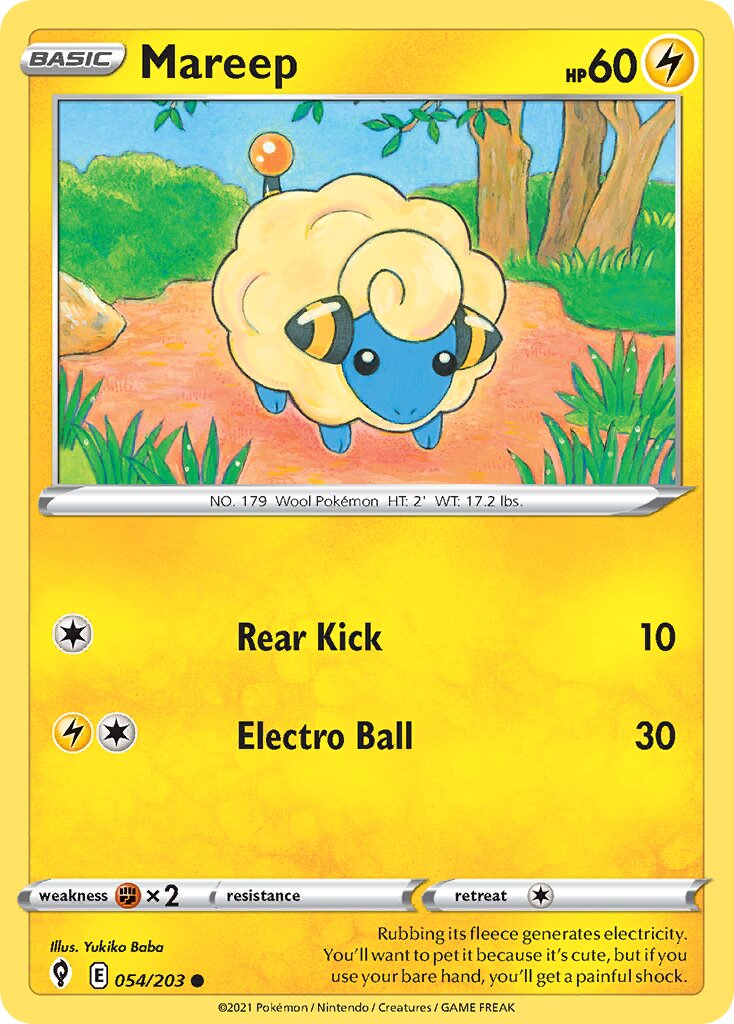 Mareep 054/237 — Evolving Skies (English Pokémon TCG card)