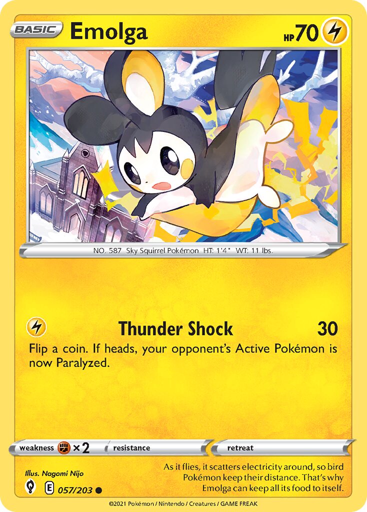 Emolga 057/237 — Evolving Skies (English Pokémon TCG card)