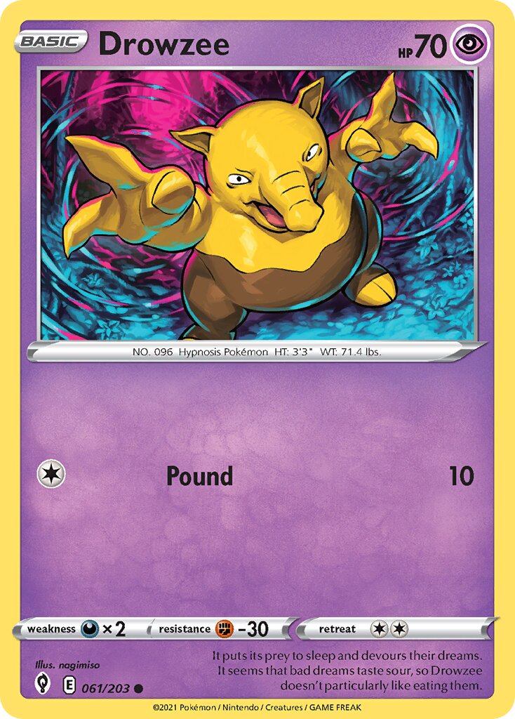 Drowzee 061/237 — Evolving Skies (English Pokémon TCG card)