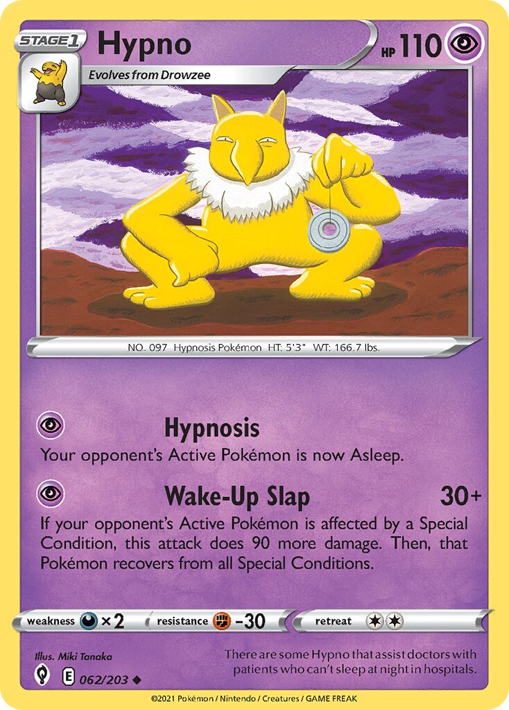 Hypno 062/237 — Evolving Skies (English Pokémon TCG card)
