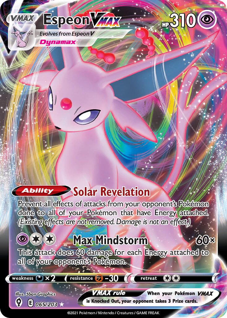 Espeon VMAX 065/237 — Evolving Skies (English Pokémon TCG card)