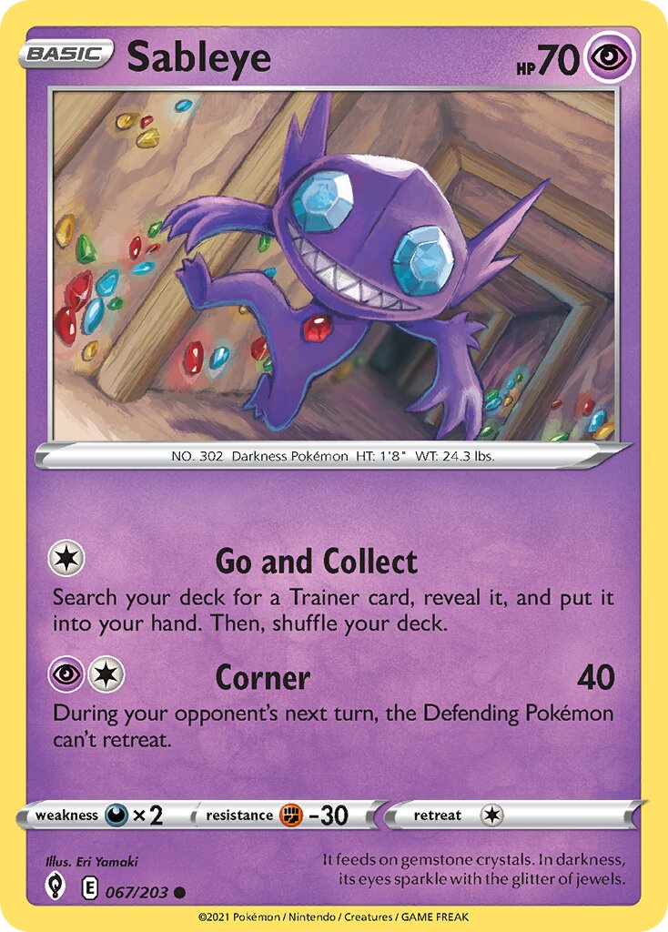 Sableye 067/237 — Evolving Skies (English Pokémon TCG card)