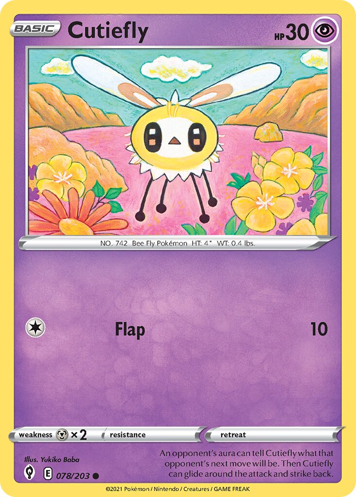 Cutiefly 078/237 — Evolving Skies (English Pokémon TCG card)