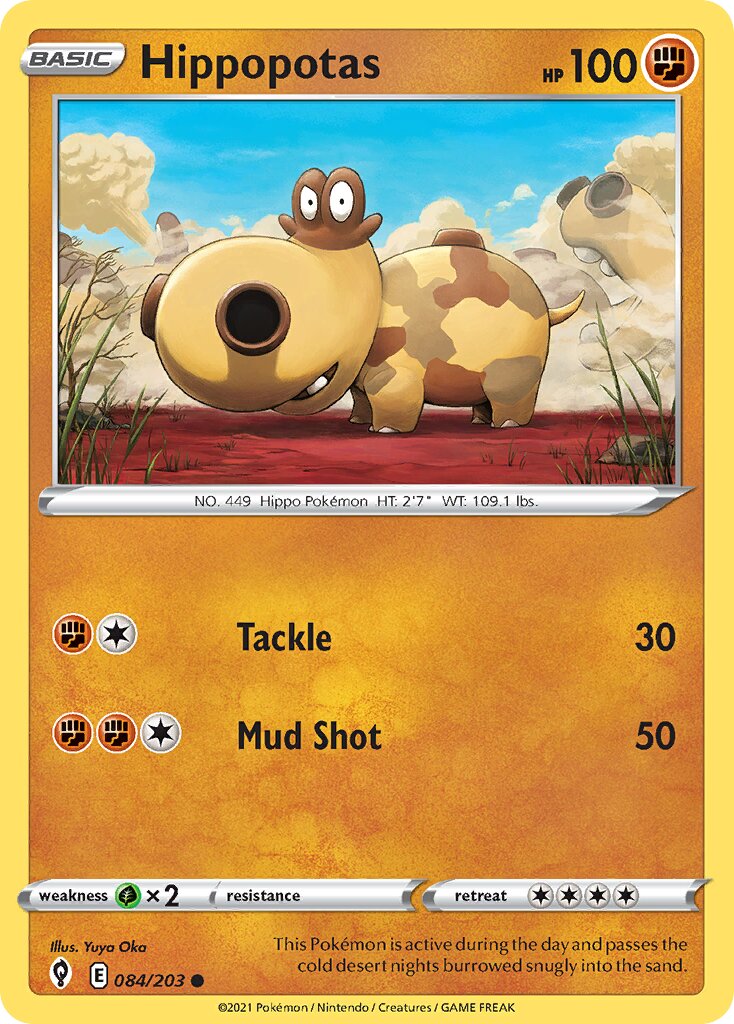Hippopotas 084/237 — Evolving Skies (English Pokémon TCG card)