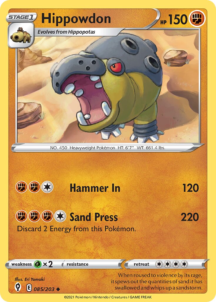 Hippowdon 085/237 — Evolving Skies (English Pokémon TCG card)