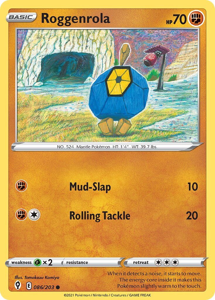 Roggenrola 086/237 — Evolving Skies (English Pokémon TCG card)