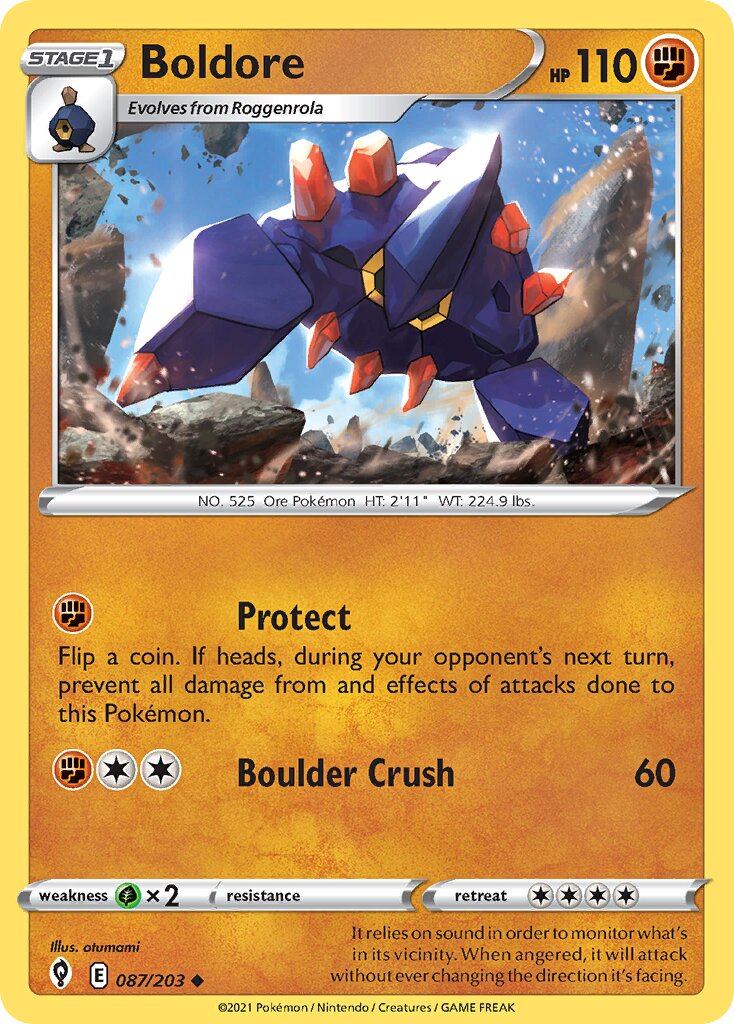 Boldore 087/237 — Evolving Skies (English Pokémon TCG card)
