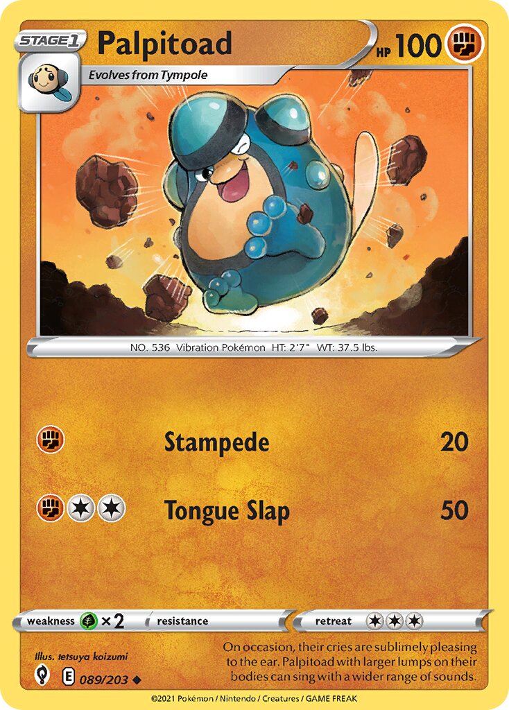 Palpitoad 089/237 — Evolving Skies (English Pokémon TCG card)