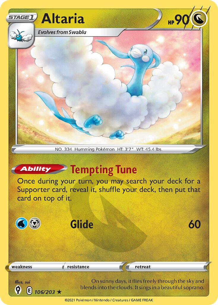 Altaria 106/237 — Evolving Skies (English Pokémon TCG card)