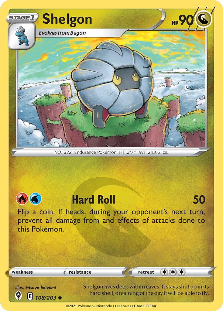 Shelgon 108/237 — Evolving Skies (English Pokémon TCG card)