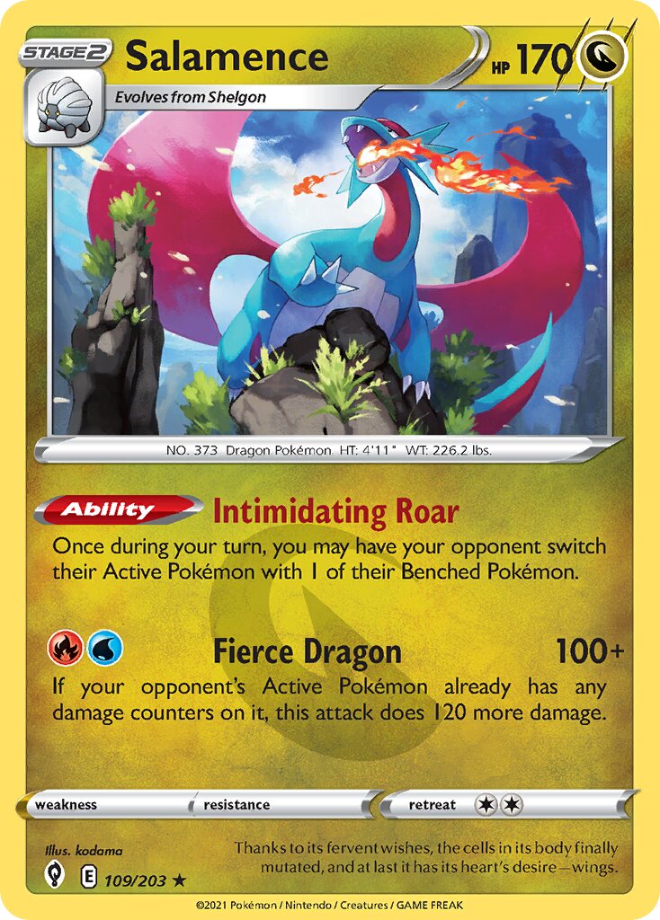 Salamence 109/237 — Evolving Skies (English Pokémon TCG card)
