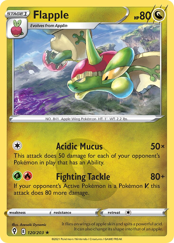 Flapple 120/237 — Evolving Skies (English Pokémon TCG card)