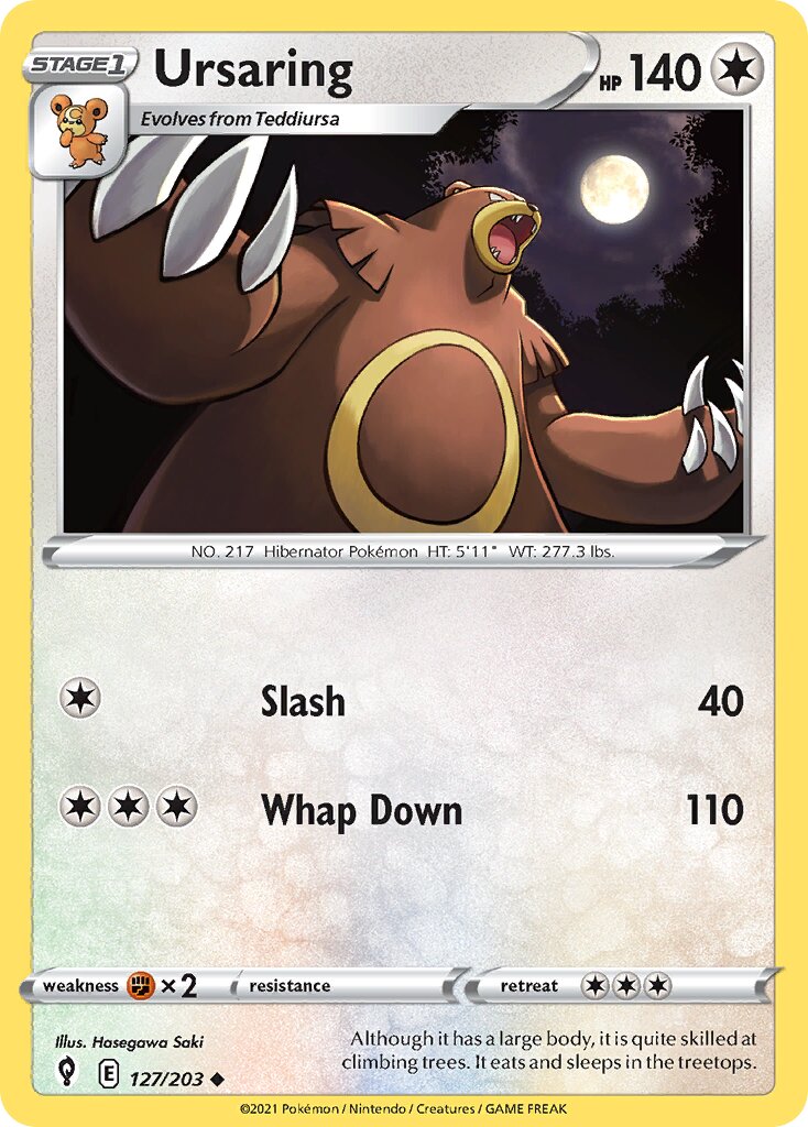 Ursaring 127/237 — Evolving Skies (English Pokémon TCG card)