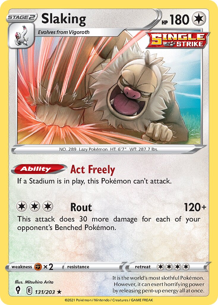 Slaking 131/237 — Evolving Skies (English Pokémon TCG card)