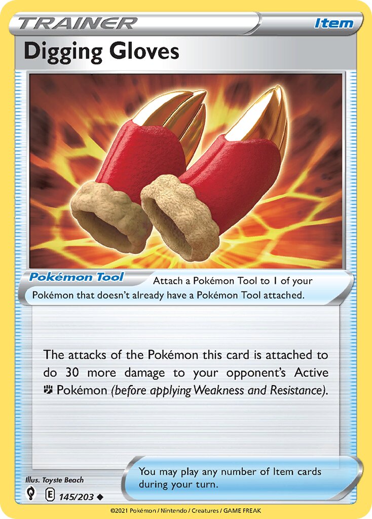 Digging Gloves 145/237 — Evolving Skies (English Pokémon TCG card)