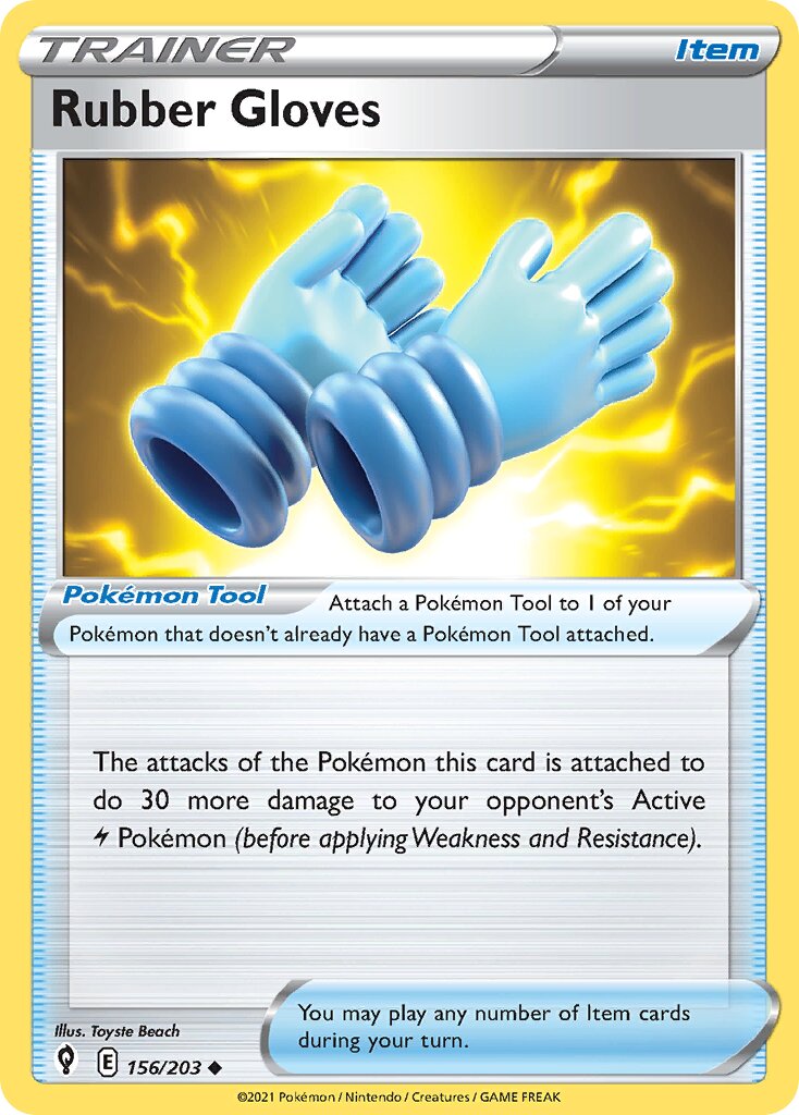 Rubber Gloves 156/237 — Evolving Skies (English Pokémon TCG card)