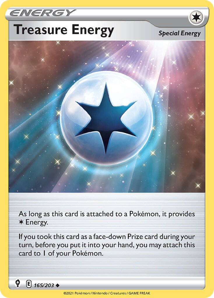 Treasure Energy 165/237 — Evolving Skies (English Pokémon TCG card)