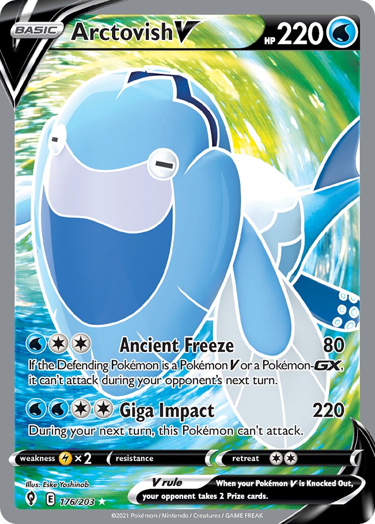 Arctovish V 176/237 — Evolving Skies (English Pokémon TCG card)