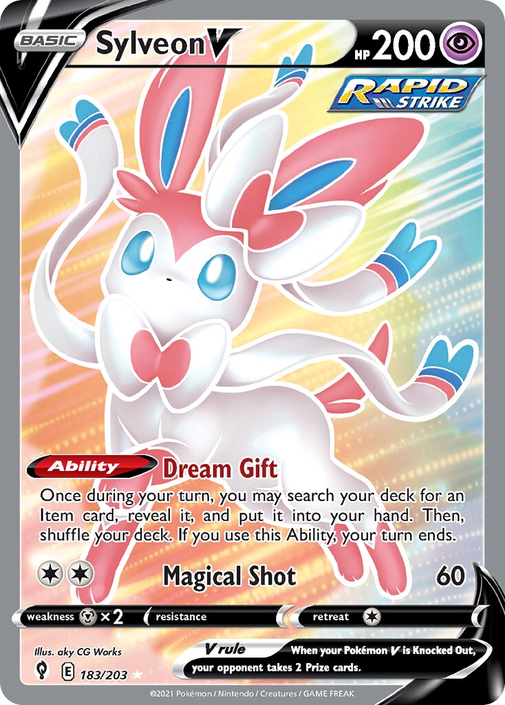 Sylveon V 183/237 — Evolving Skies (English Pokémon TCG card)