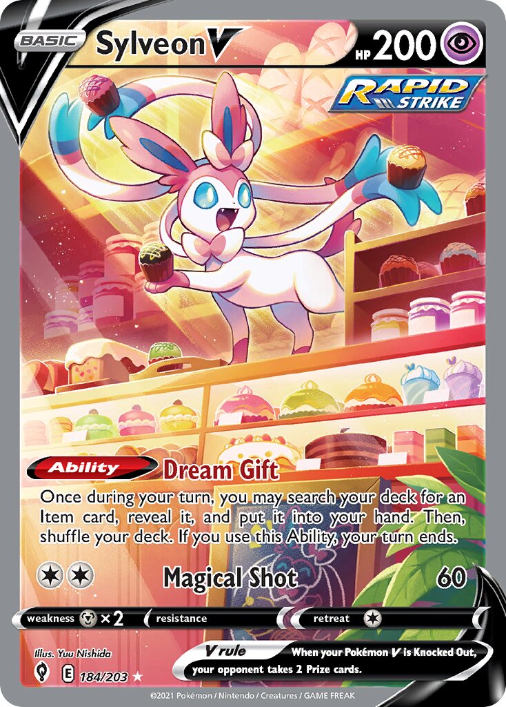 Sylveon V 184/237 — Evolving Skies (English Pokémon TCG card)
