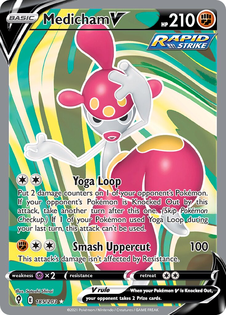 Medicham V 185/237 — Evolving Skies (English Pokémon TCG card)