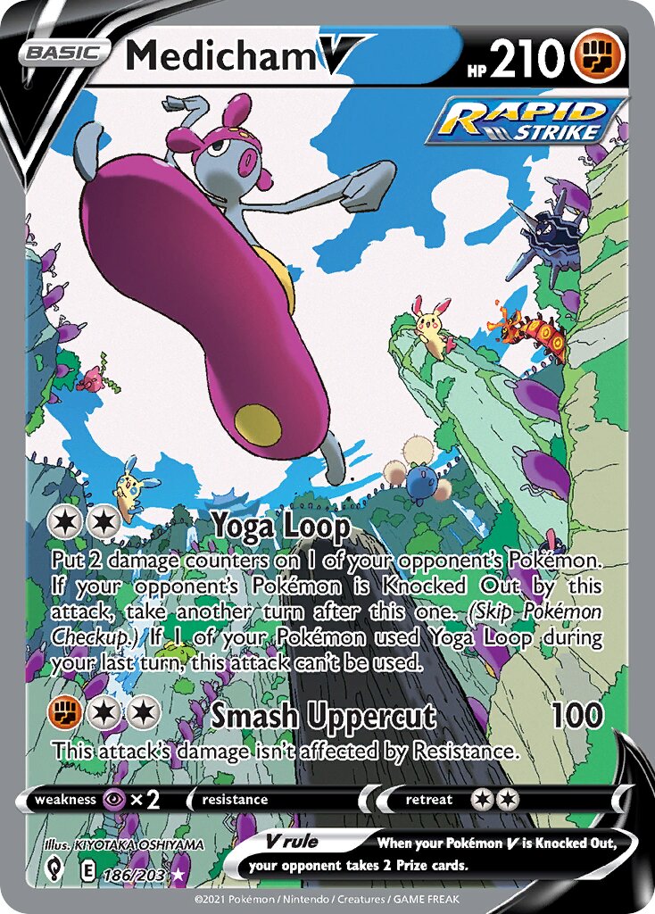 Medicham V 186/237 — Evolving Skies (English Pokémon TCG card)