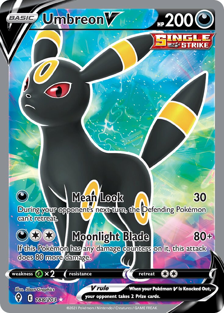 Umbreon V 188/237 — Evolving Skies (English Pokémon TCG card)