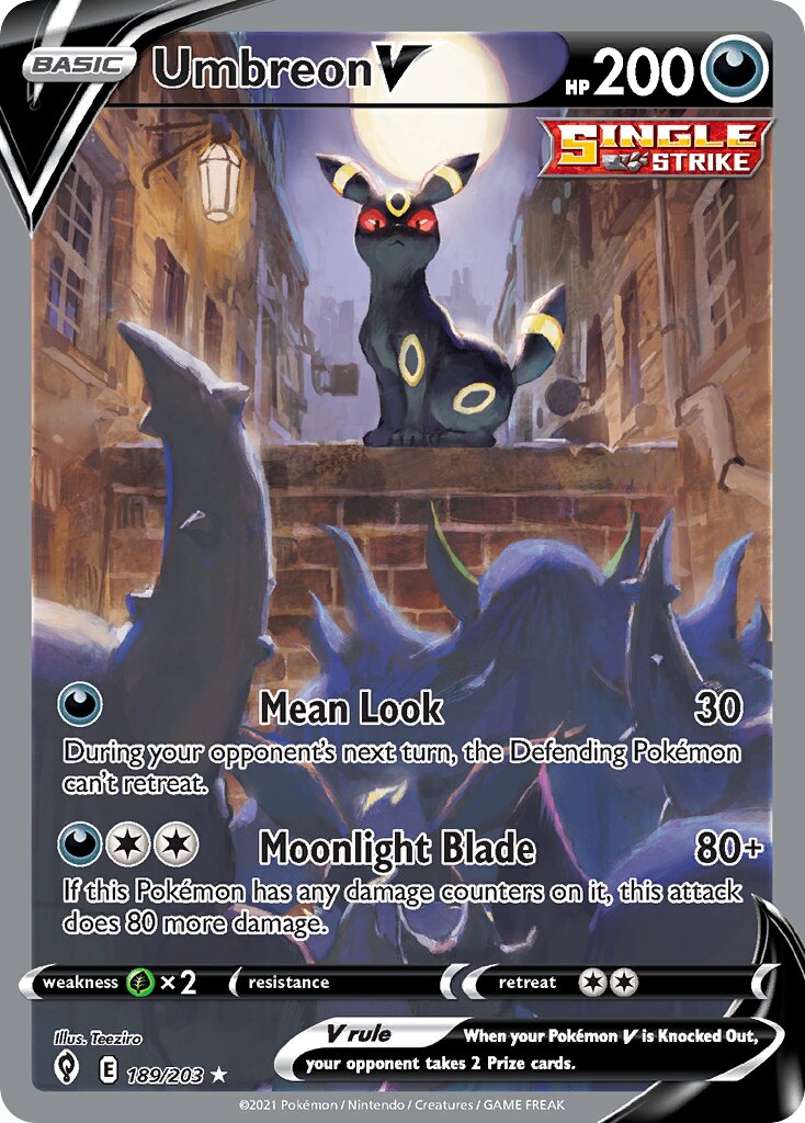 Umbreon V 189/237 — Evolving Skies (English Pokémon TCG card)