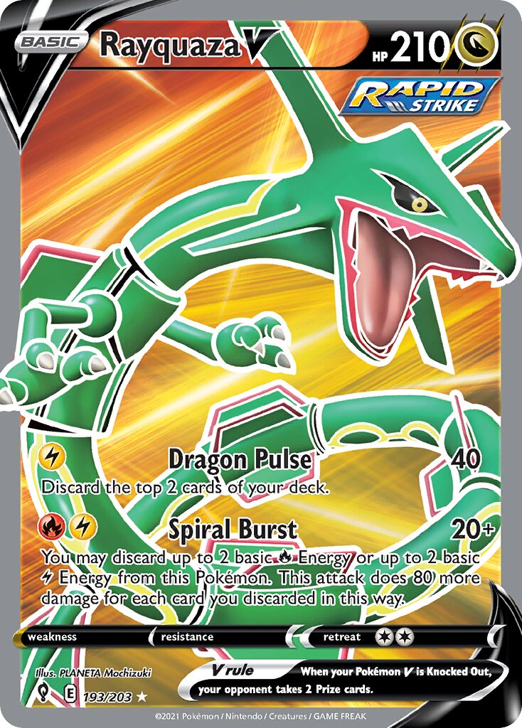 Rayquaza V 193/237 — Evolving Skies (English Pokémon TCG card)