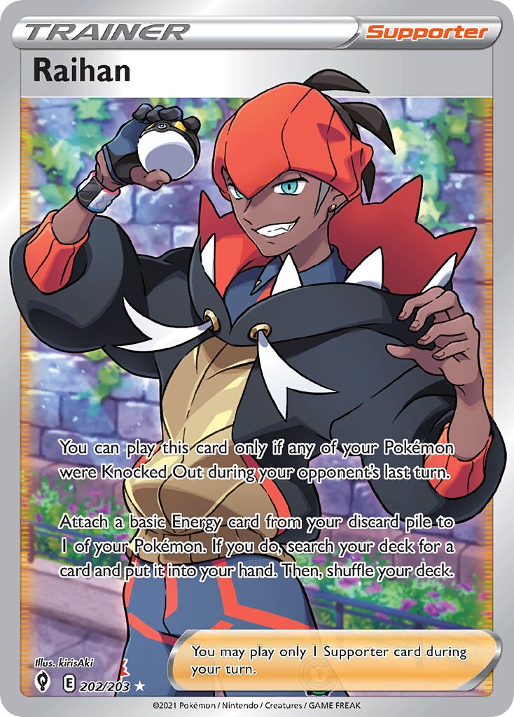 Raihan 202/237 — Evolving Skies (English Pokémon TCG card)