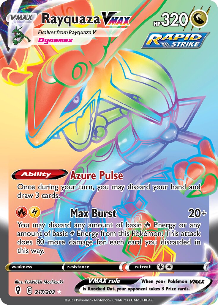 Rayquaza VMAX 217/237 — Evolving Skies (English Pokémon TCG card)