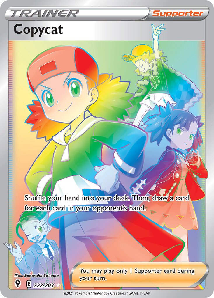 Copycat 222/237 — Evolving Skies (English Pokémon TCG card)