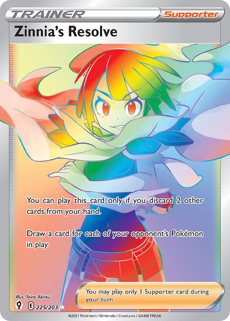 Zinnia's Resolve 225/237 — Evolving Skies (English Pokémon TCG card)