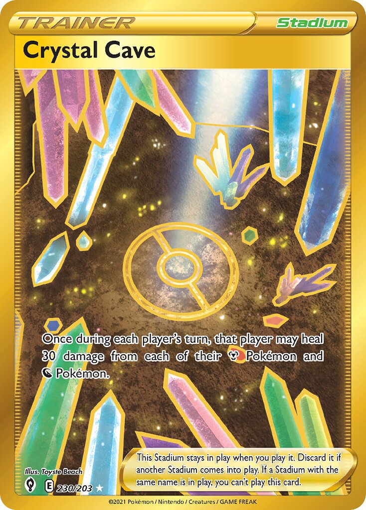Crystal Cave 230/237 — Evolving Skies (English Pokémon TCG card)