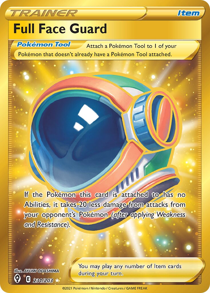 Full Face Guard 231/237 — Evolving Skies (English Pokémon TCG card)