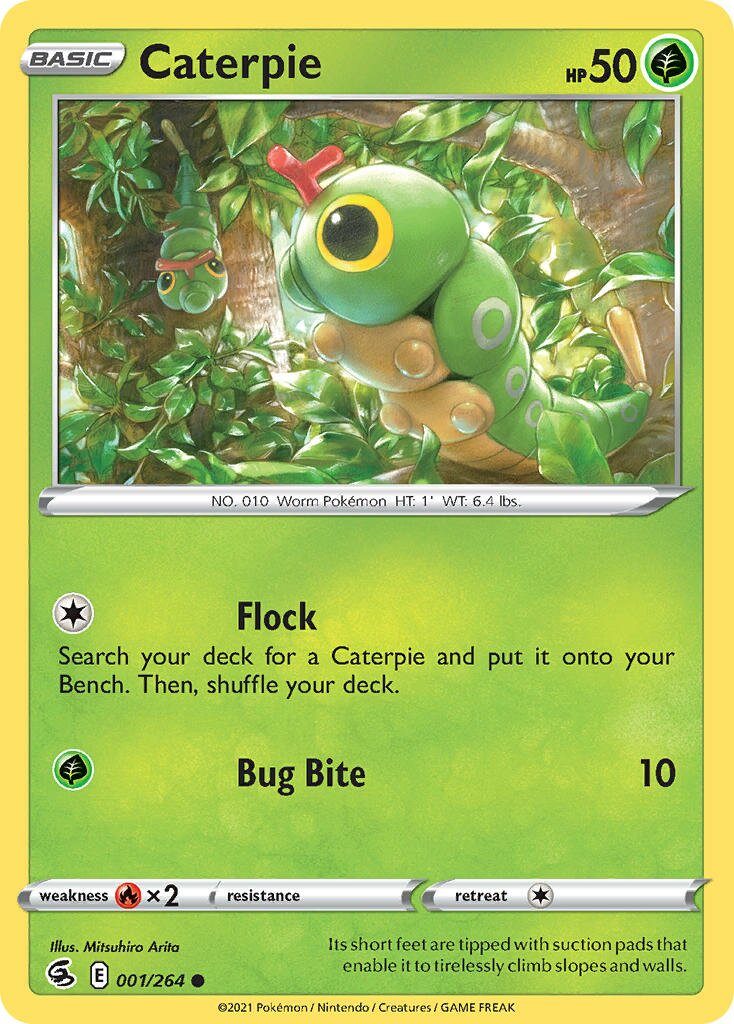 Caterpie 001/284 — Fusion Strike (English Pokémon TCG card)