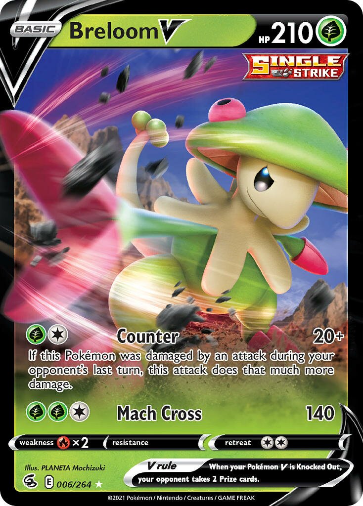 Breloom V 006/284 — Fusion Strike (English Pokémon TCG card)