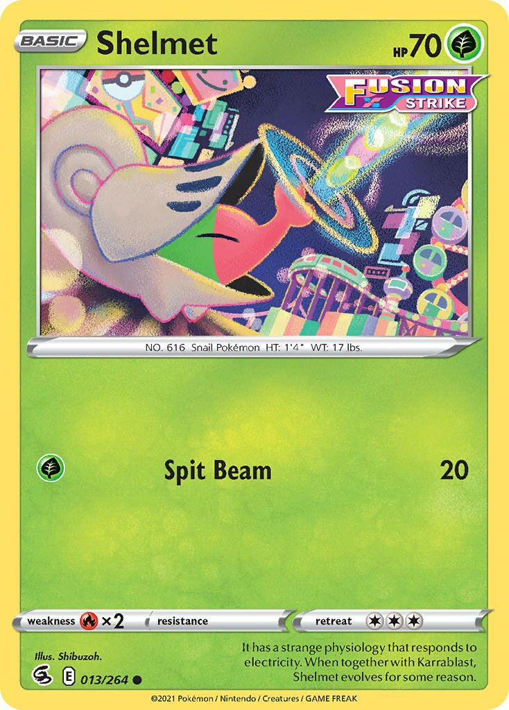 Shelmet 013/284 — Fusion Strike (English Pokémon TCG card)