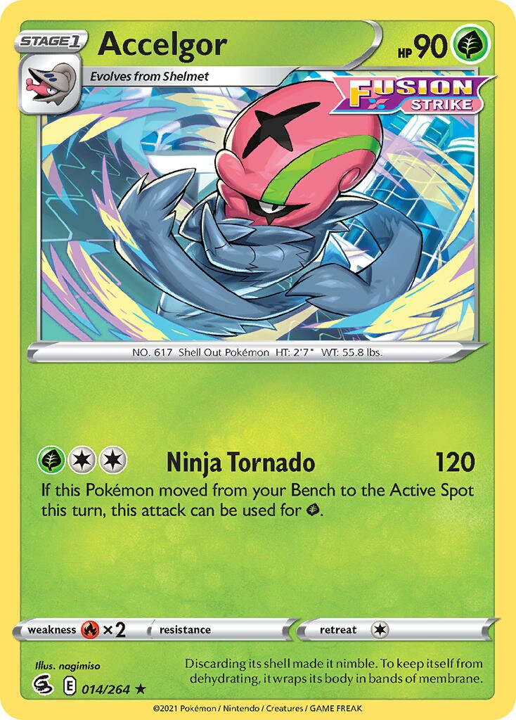 Accelgor 014/284 — Fusion Strike (English Pokémon TCG card)