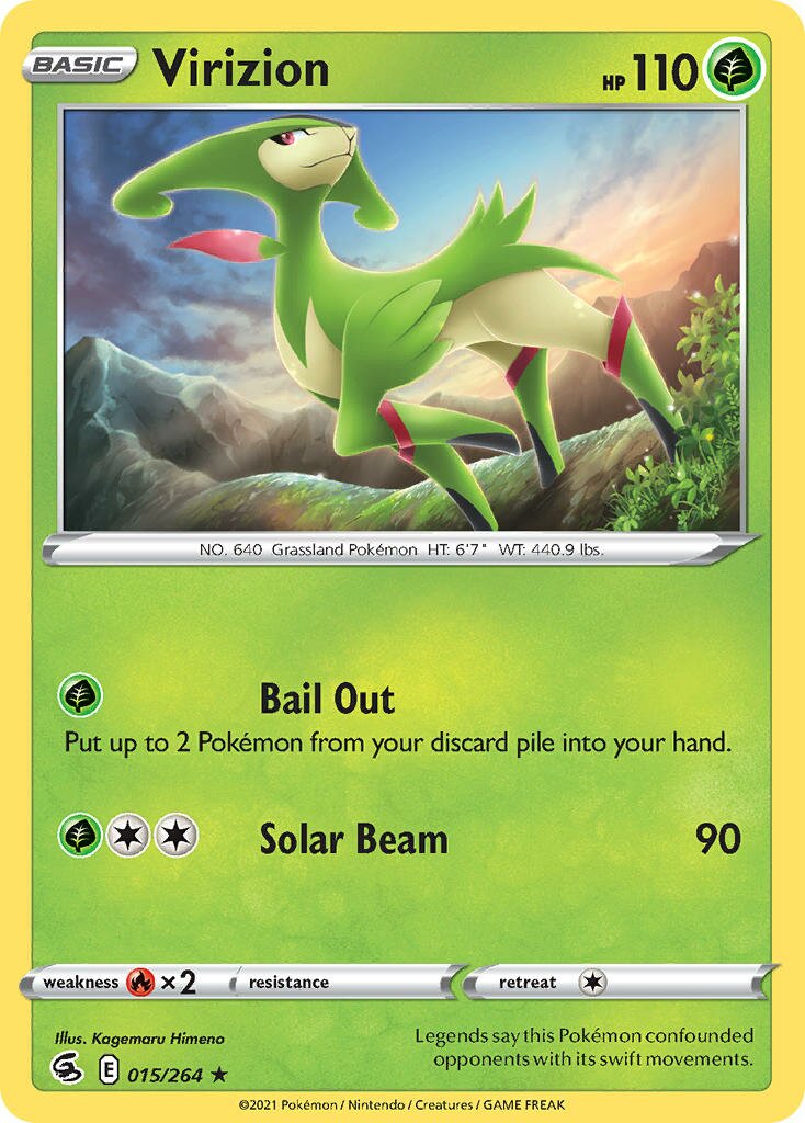 Virizion 015/284 — Fusion Strike (English Pokémon TCG card)