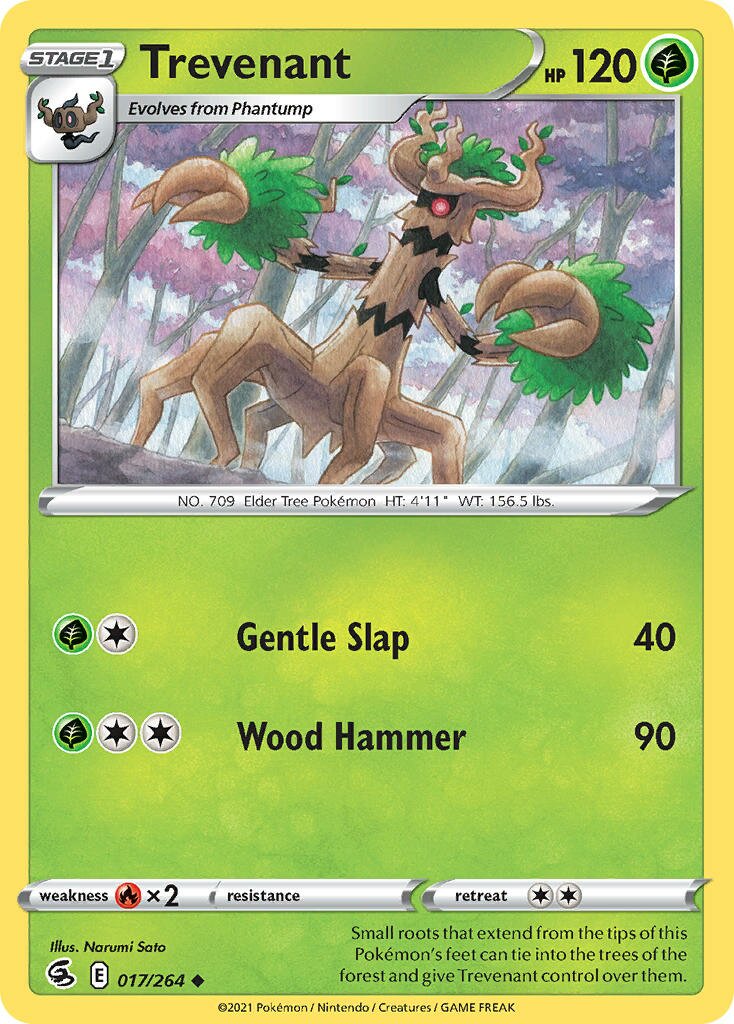 Trevenant 017/284 — Fusion Strike (English Pokémon TCG card)