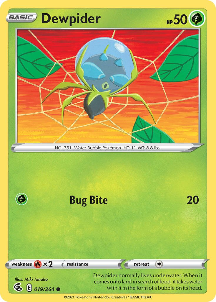 Dewpider 019/284 — Fusion Strike (English Pokémon TCG card)