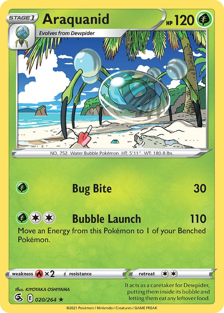 Araquanid 020/284 — Fusion Strike (English Pokémon TCG card)