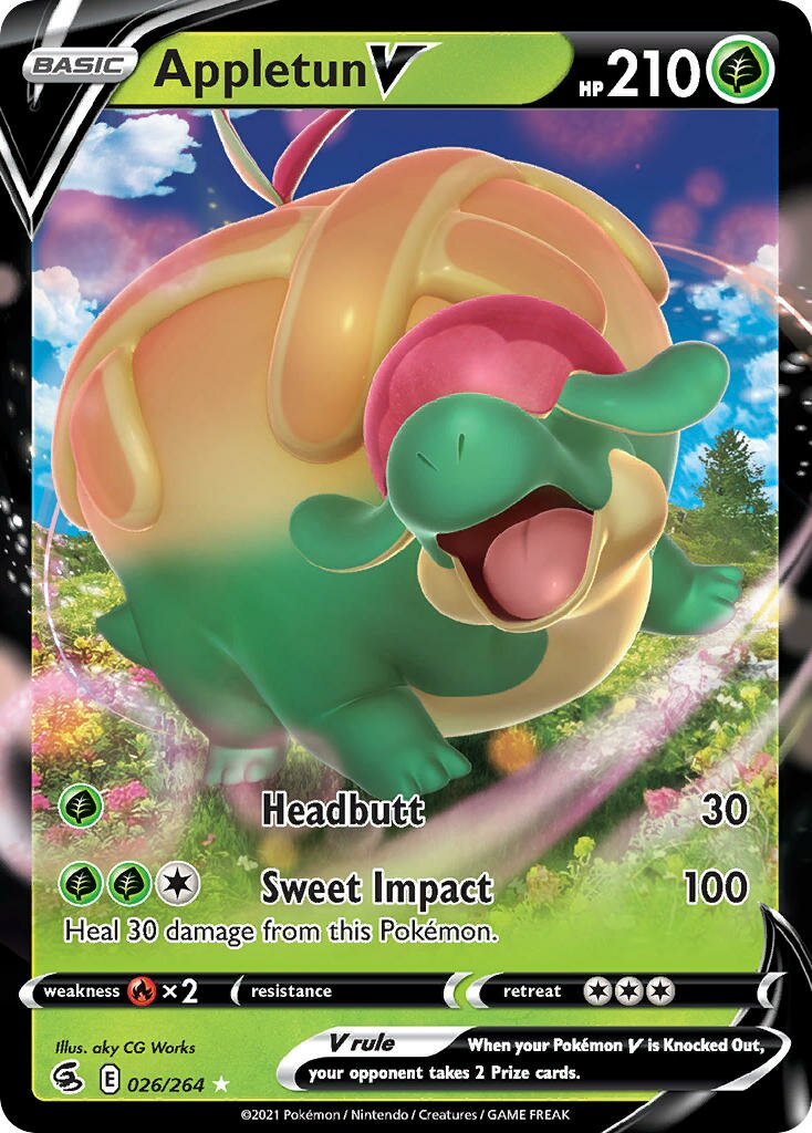 Appletun V 026/284 — Fusion Strike (English Pokémon TCG card)