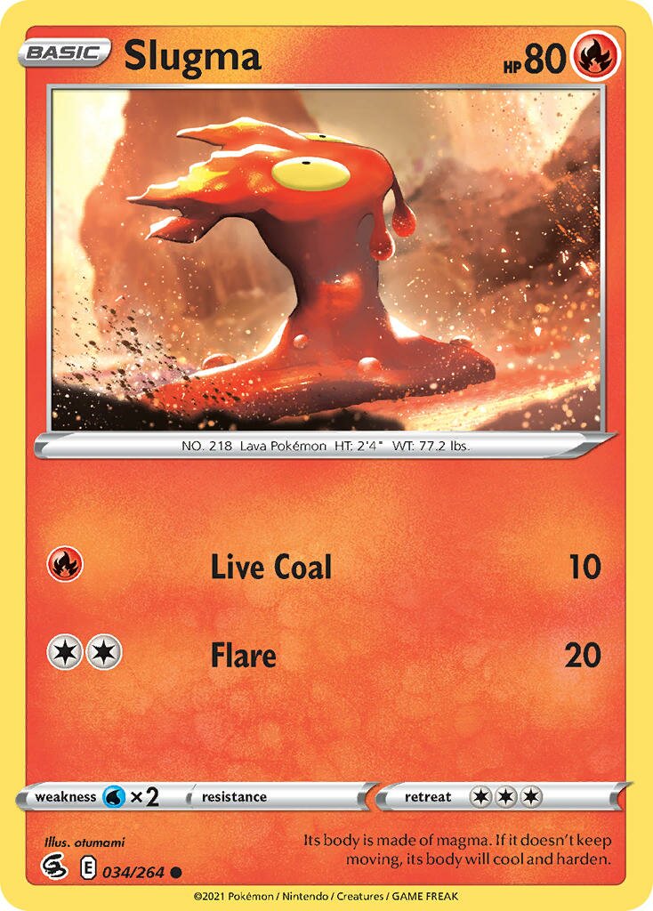 Slugma 034/284 — Fusion Strike (English Pokémon TCG card)
