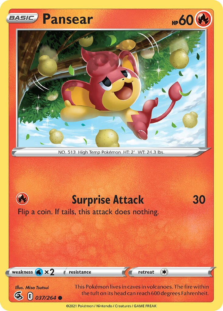 Pansear 037/284 — Fusion Strike (English Pokémon TCG card)