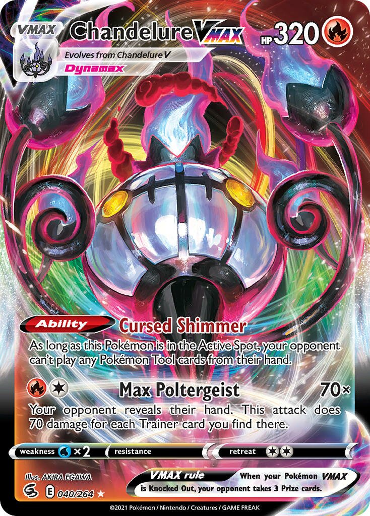 Chandelure VMAX 040/284 — Fusion Strike (English Pokémon TCG card)